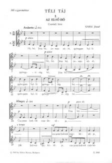 KARAI JÓZSEF - TÉLI TÁJ - NŐI- VAGY GYERMEKKARRA