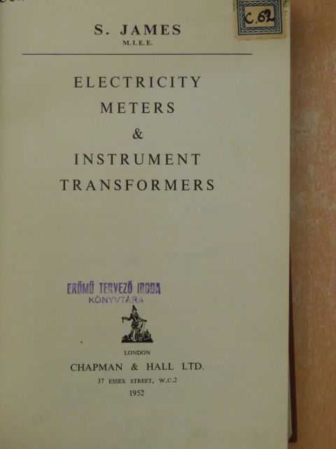 S. James - Electricity meters & instrument transformers [antikvár]