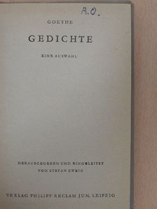 J. W. Goethe - Gedichte [antikvár]