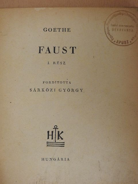 Goethe - Faust I. [antikvár]