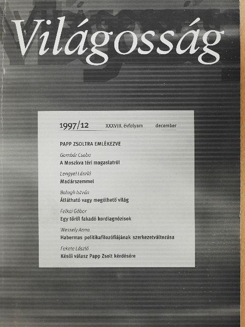 Balogh István - Világosság 1997. december [antikvár]