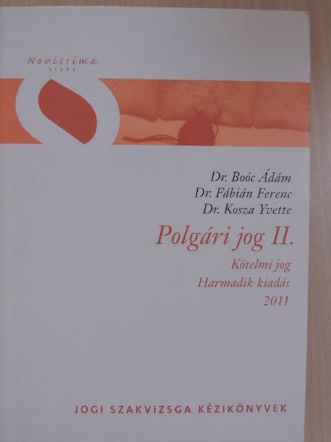 Dr. Boóc Ádám - Polgári jog II. [antikvár]