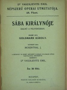 Mosenthal J. - Sába királynője [antikvár]