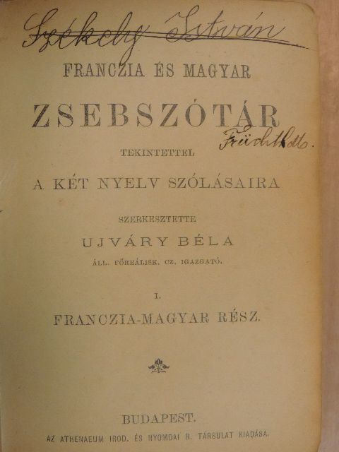 Franczia-magyar és magyar-franczia zsebszótár I-II. [antikvár]