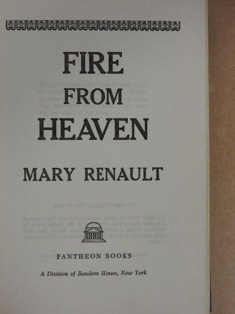 Mary Renault - Fire from Heaven [antikvár]