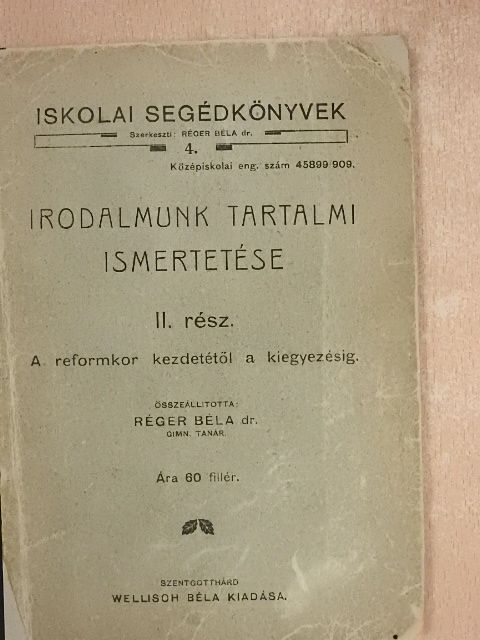 Irodalmunk tartalmi ismertetése II. [antikvár]