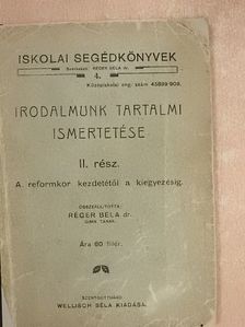 Irodalmunk tartalmi ismertetése II. [antikvár]