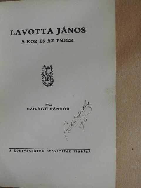 Szilágyi Sándor - Lavotta János [antikvár]