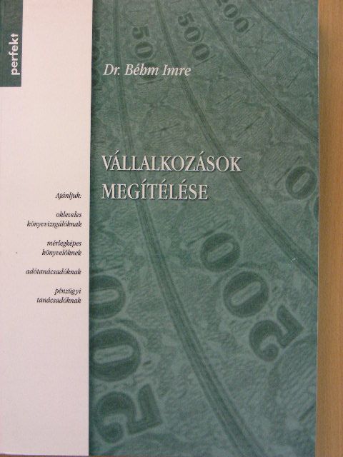 Dr. Béhm Imre - Vállalkozások megítélése [antikvár]