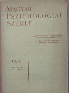 A. A. Bratko - Magyar Pszichológiai Szemle 1972/3-4. [antikvár]