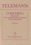TELEMANN,G.PH. - CONCERTO PER FLAUTO CON 2 VIOLINI E BASSO CONT.IN SOL MAGGIORE,PARTITURA