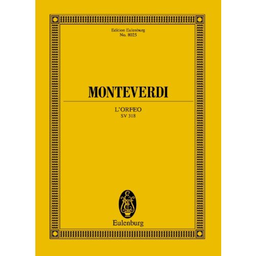 MONTEVERDI. - L'ORFEO. SV 318. PARTITUR