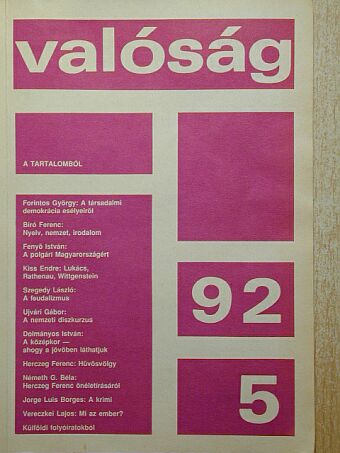 Bíró Ferenc - Valóság 1992. május [antikvár]