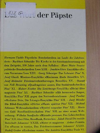 Dr. Burkhart Schneider - Das Wort der Päpste [antikvár]