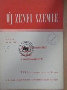 Asztalos Sándor - Új Zenei Szemle 1951. november [antikvár]