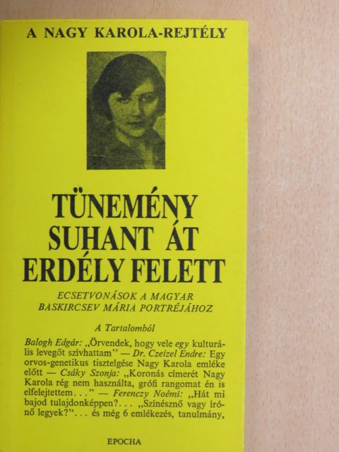 Balogh Edgár - Tünemény suhant át Erdély felett [antikvár]