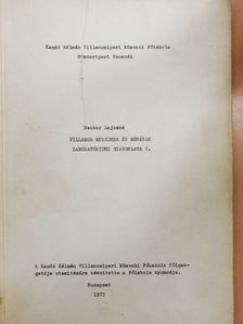 Becker Lajosné - Villamos műszerek és mérések laboratóriumi gyakorlata I. [antikvár]