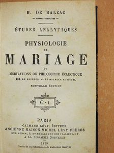 Honoré de Balzac - Physiologie du mariage [antikvár]