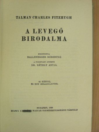 Talman Charles Fitzhugh - A levegő birodalma [antikvár]