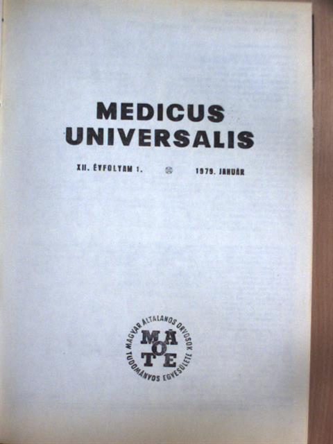 Dr. Arnold Csaba - Medicus Universalis 1979/1-6./Supplementum [antikvár]