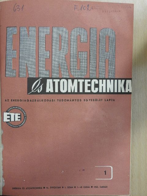 Cserép György - Energia és Atomtechnika 1963. január-december [antikvár]