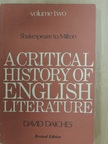 David Daiches - A Critical History of English Literature II. [antikvár]