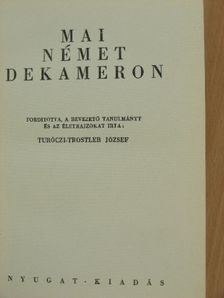 Arnold Zweig - Mai német Dekameron [antikvár]