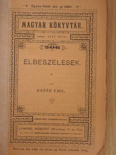 Kazár Emil - Elbeszélések [antikvár]