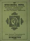 Enrico Serra - Specimina Nova Dissertationum ex Instituto Historico Universitatis Quinqueecclesiensis de Iano Pannonio Nominatae 1989. [antikvár]