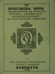 Enrico Serra - Specimina Nova Dissertationum ex Instituto Historico Universitatis Quinqueecclesiensis de Iano Pannonio Nominatae 1989. [antikvár]