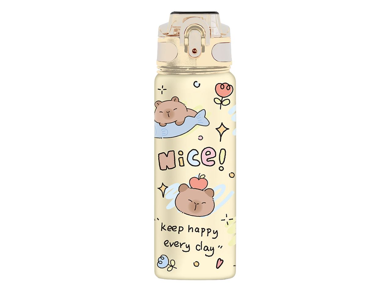 Hőtartó duplafalú kulacs 595 ml,rozsdamentes acél, CAPYBARA