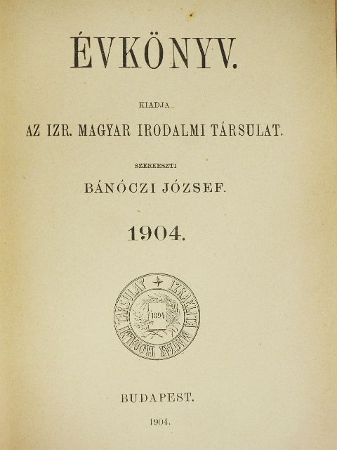 Balla Ignácz - Évkönyv 1904. [antikvár]