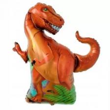 T-Rex Dinoszaurusz fólia lufi, narancssárga  66 x 59 cm