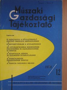 Műszaki-gazdasági Tájékoztató 1978. december [antikvár]