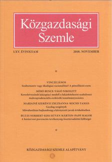 Halm Tamás - Közgazdasági Szemle LXV. évfolyam 2018. november [antikvár]