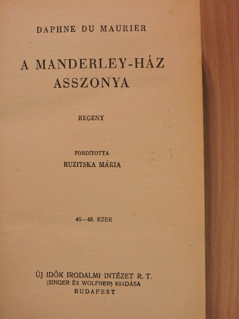 Daphne du Maurier - A Manderley-ház asszonya [antikvár]