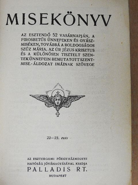 Misekönyv [antikvár]