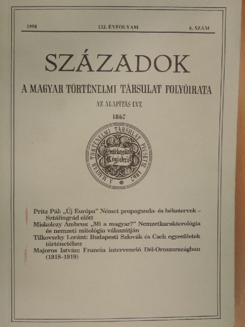 Albert Speer - Századok 1998/6. [antikvár]
