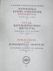 Békéssy A. - A Magyar Tudományos Akadémia Matematikai Kutató Intézetének Közleményei 1957/1-2. [antikvár]