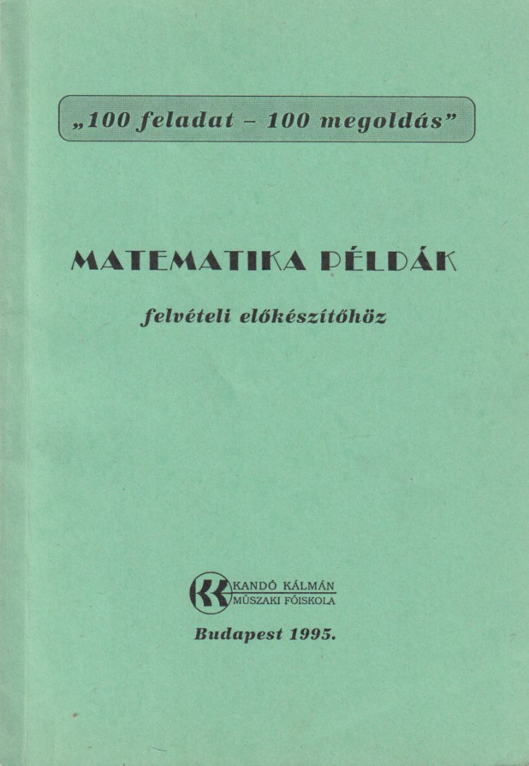 Diószeghy Győző - Matematika példák [antikvár]