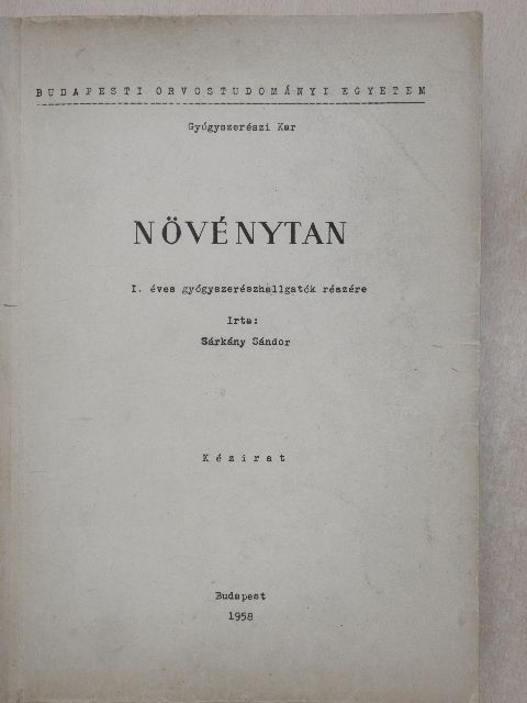 Sárkány Sándor - Növénytan [antikvár]
