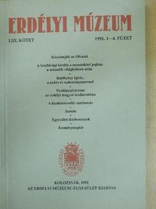 B. S. - Erdélyi Múzeum 1991/1-4. [antikvár]