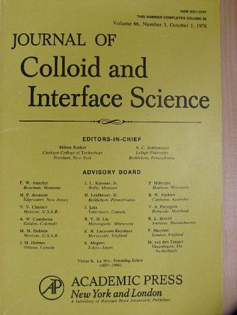 D. Kunath - Journal of Colloid and Interface Science, October 1, 1978 [antikvár]