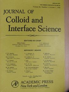 D. Kunath - Journal of Colloid and Interface Science, October 1, 1978 [antikvár]