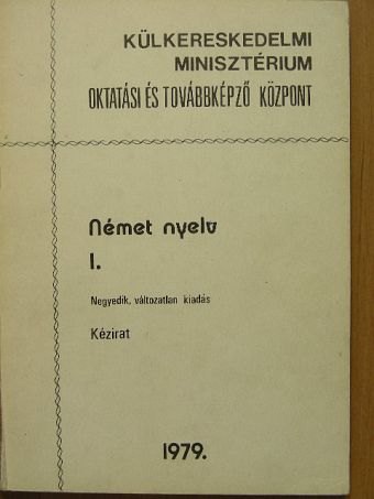 Német nyelv I. [antikvár]