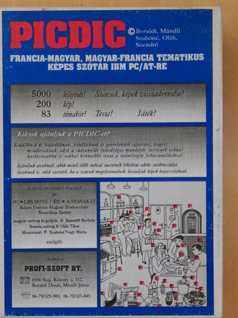 PICDIC -Francia-magyar, magyar-francia tematikus képes szótár - floppy-val [antikvár]