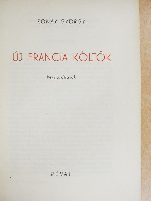 Charles Vildrac - Új francia költők [antikvár]