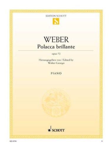 WEBER, C.M. VON - POLACCA BRILLANTE OP.72 FÜR KLAVIER (WALTER GEORGII), ANTIKVÁR PÉLDÁNY
