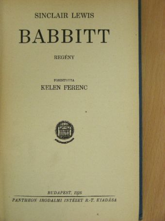 Sinclair Lewis - Babbitt [antikvár]