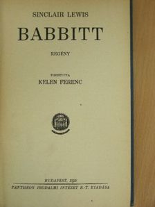 Sinclair Lewis - Babbitt [antikvár]